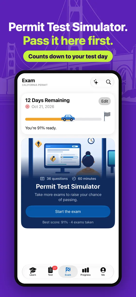 Permit Test Simulator: the real exam format